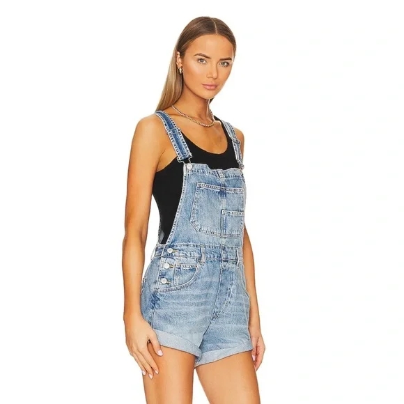 NWOT LondonJean 90s Vintage Medium Wash Overalls Size M - Picture 3 of 13